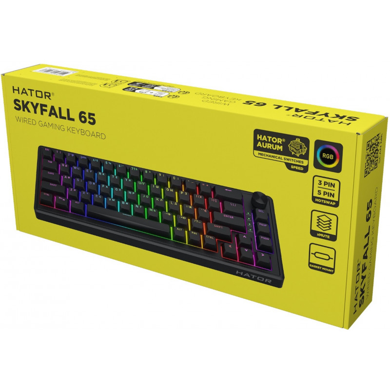 Клавіатура механічна HATOR Skyfall 65, HATOR Sterling speed switches HTK1160UA