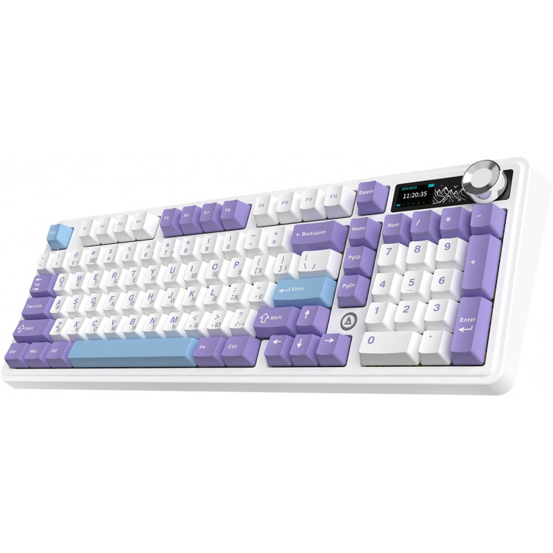Бездротова механічна клавіатура Ajazz AK980 V2 Gift Switch V2 Purple White Blue (AK980-V2-G-PWB)