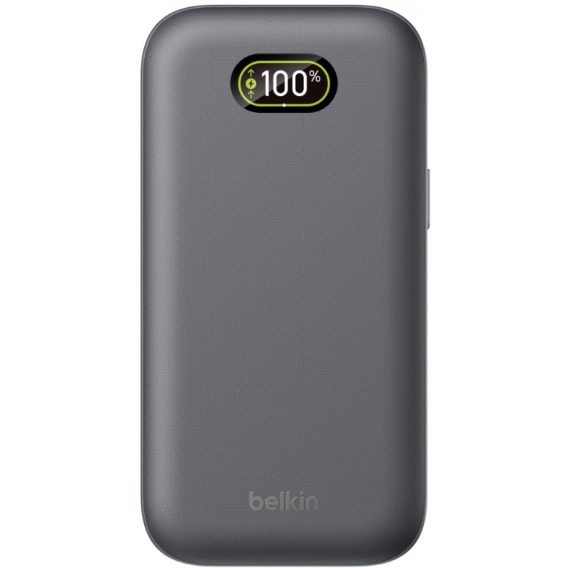 Акумулятор портативний Power Bank Belkin 27000мА·год, з інтегрованим кабелем USB-C, сірий BPB040HQCH