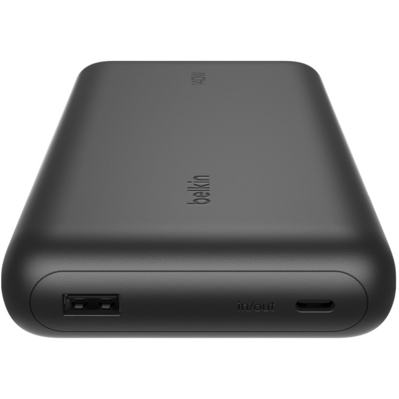 Акумулятор портативний Power Bank Belkin 25000мА·год, з інтегрованим кабелем USB-C, чорний BPB039HQB