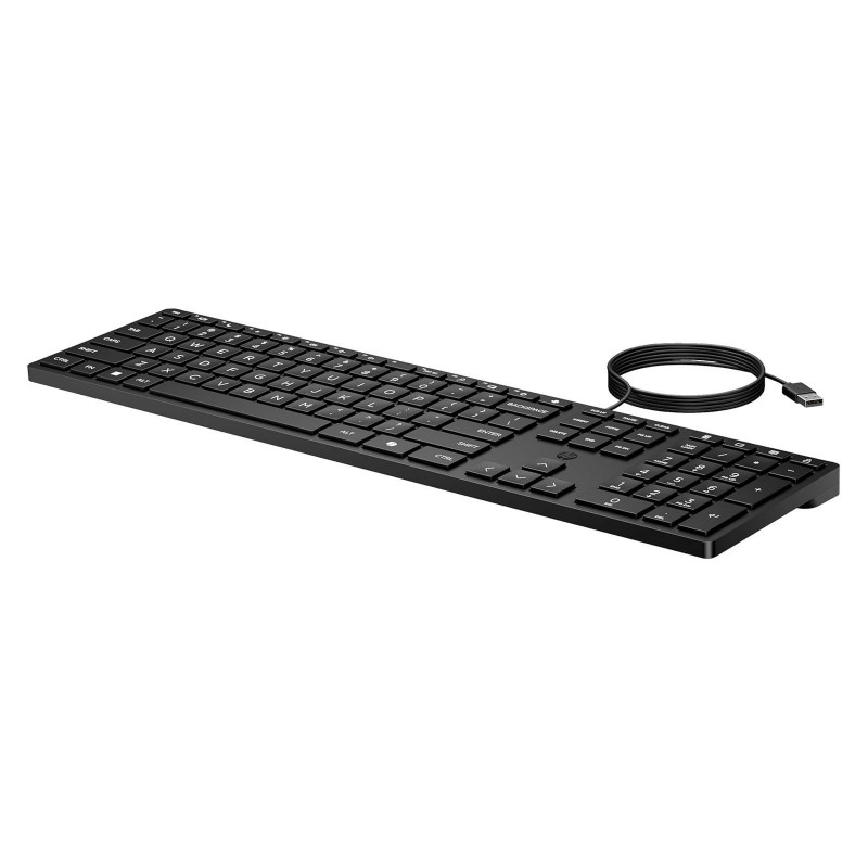 Клавіатура мембранна HP 320K, 109key, USB-A, EN/UK, чорний 9SR37UT
