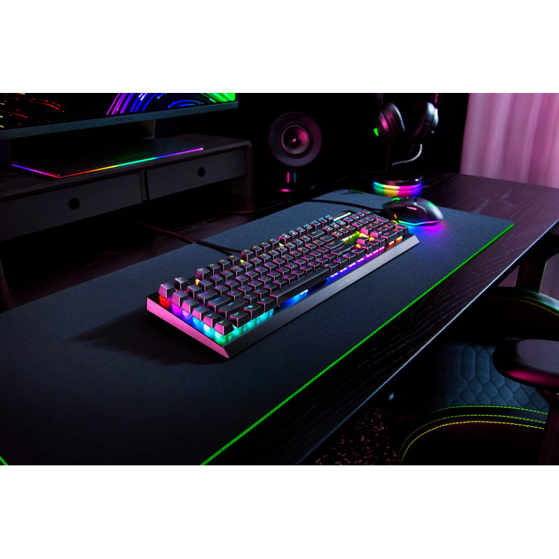 Клавіатура механічна Razer BlackWidow V4 X 110key, Green Switch, чорний RZ03-04700800-R3R1