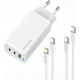 Мережевий зарядн. прист. Colorway GaN Mini 65W PD Port PPS USB (USB-2C1A) cable Type-C&Lightning