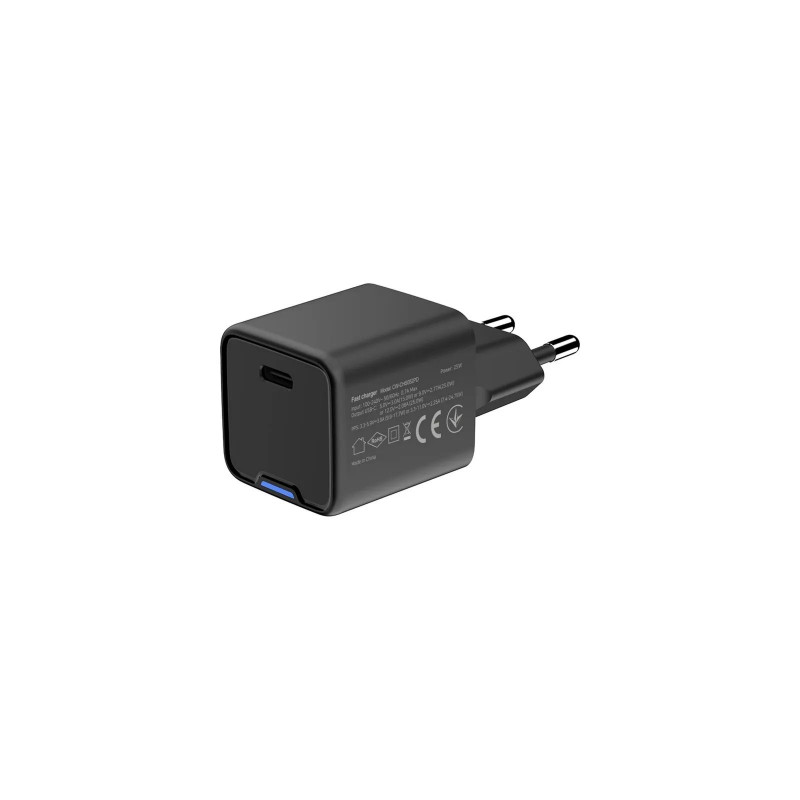 Зарядний пристрій Colorway GaN Mini 25W PD Port PPS USB-C чорне CW-CHS052PD-BK