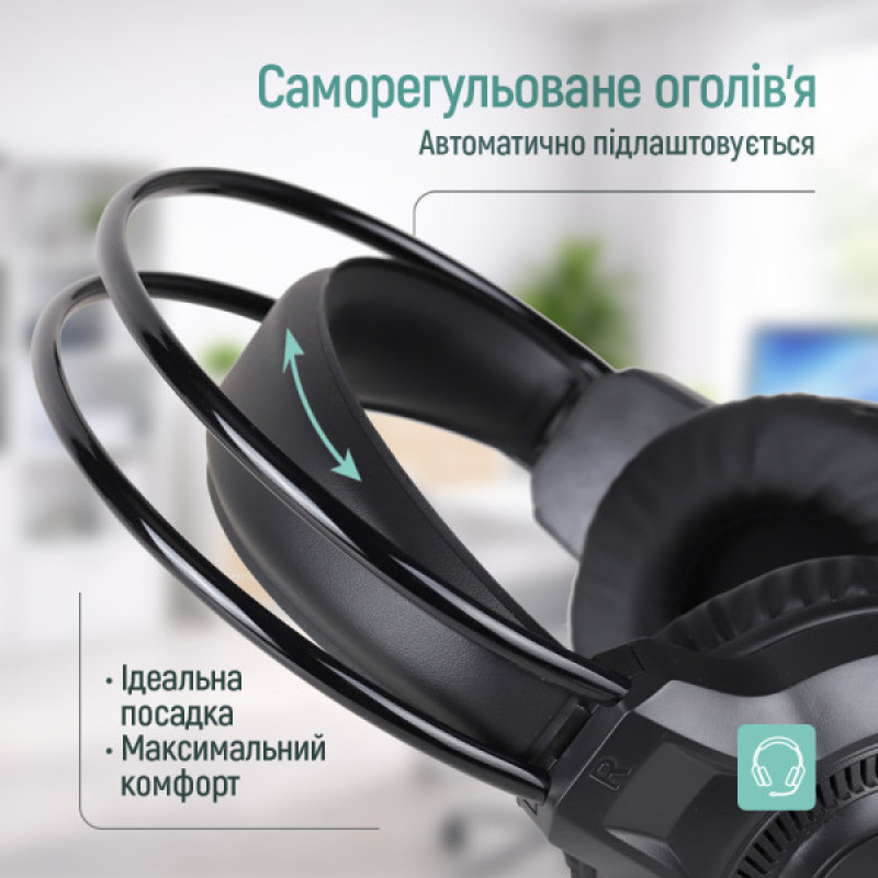Навушники ColorWay GlowCore RGB Black CW-HPG02BK