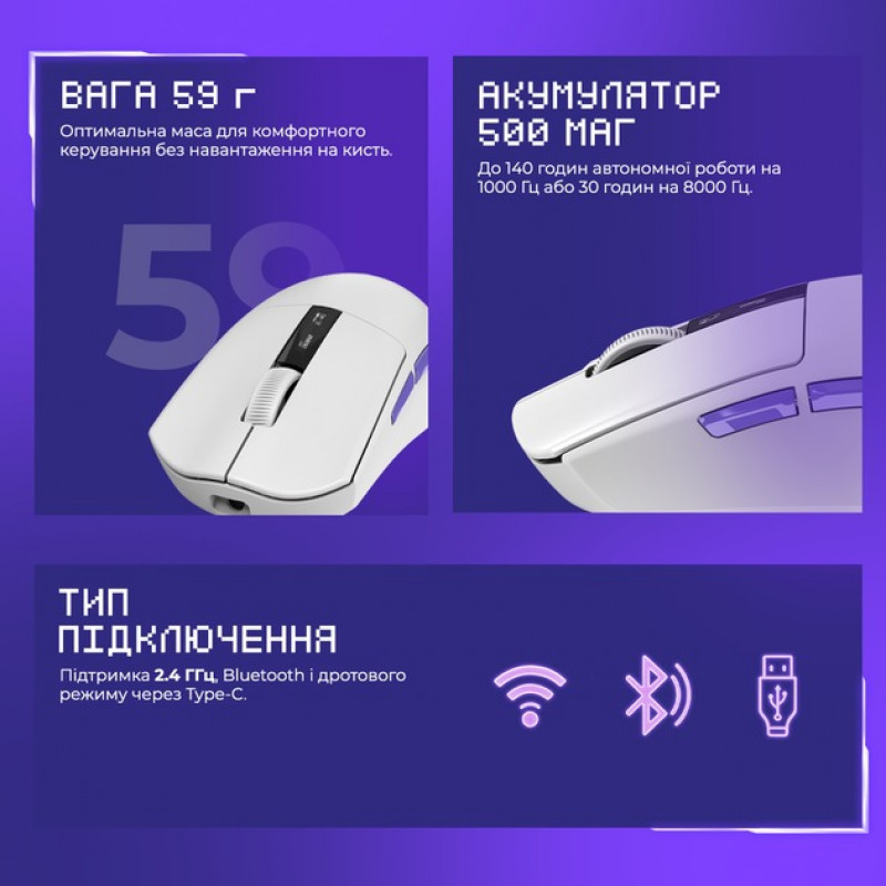 Миша Proove Gaming Jester 8K (black) WL