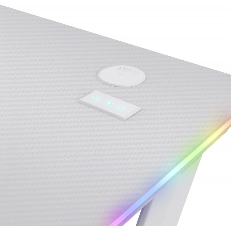 Стіл Trust GXT 709W LUMINUS, RGB, білий 25328_TRUST