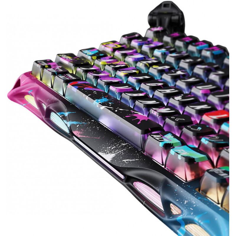 Клавіатура магнітна GravaStar Mercury V75 Pro 80keys, Magnetic Jade Gaming, 8K, USB-A, RGB, Neon Gra