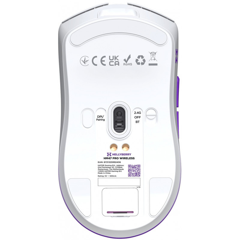 Ігрова миша HATOR Hellyberry HM47 PRO wireless HM47PRO_white_violet