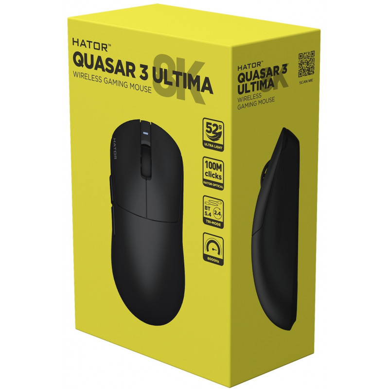 Ігрова миша HATOR Quasar 3 ULTIMA 8K Wireless (HTM762) black edition