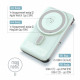 Power Bank ColorWay 10 000 mAh 15W MagSafe & Watch Wireless Aquamarine (USB-C PD 22.5W)