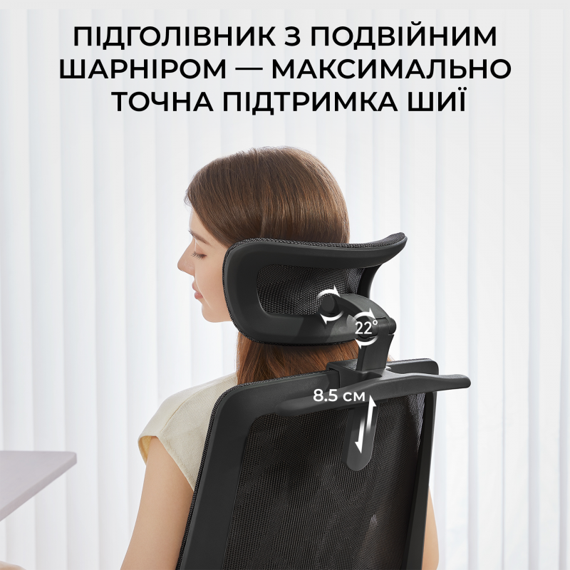 Крісло офісне Sihoo Mesh Black M59AS-M302