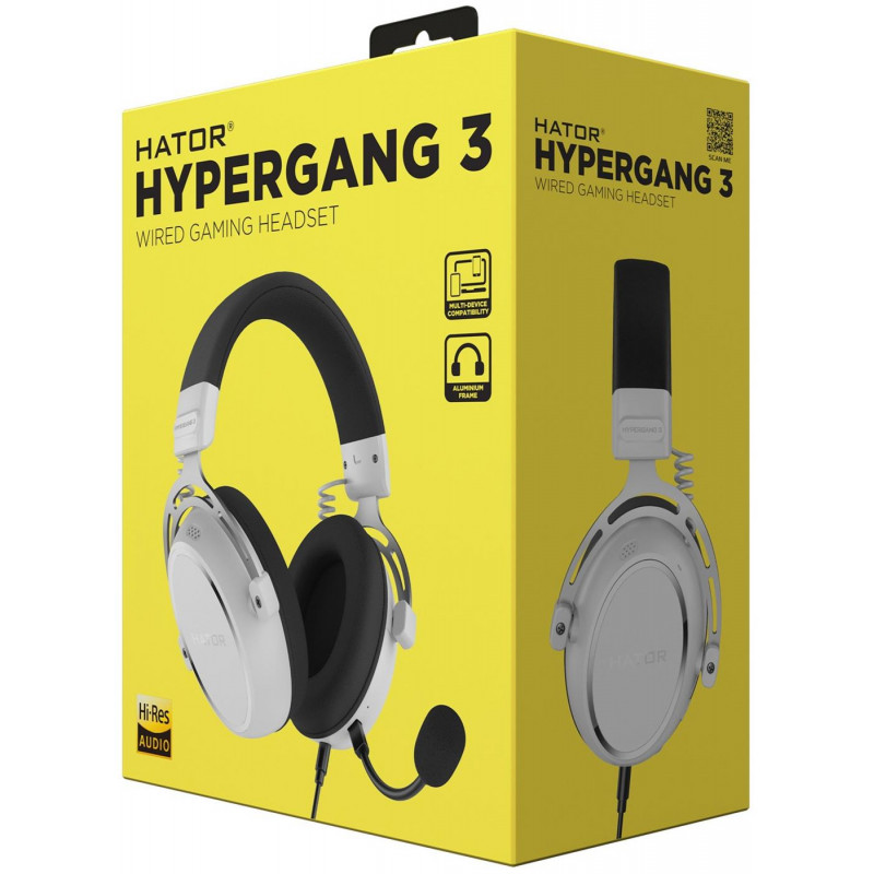 Ігрова гарнітура HATOR HYPERGANG 3 Hi-Res (ESH06) white