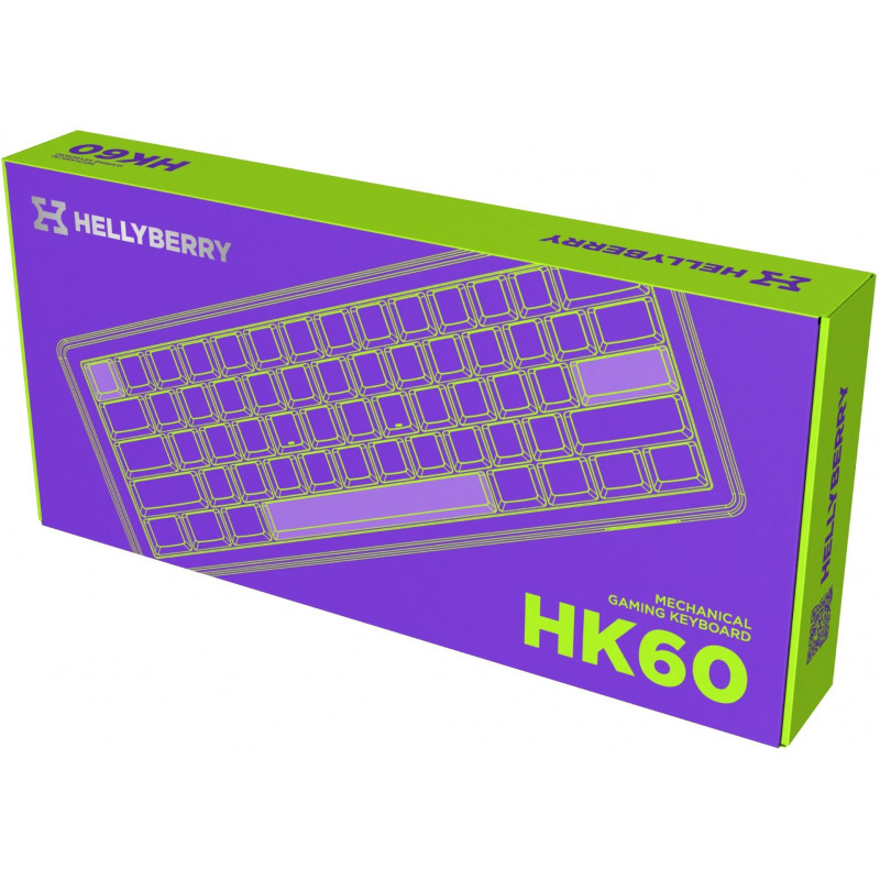 Клавіатура механічна HATOR Hellyberry HK60 White-Violet