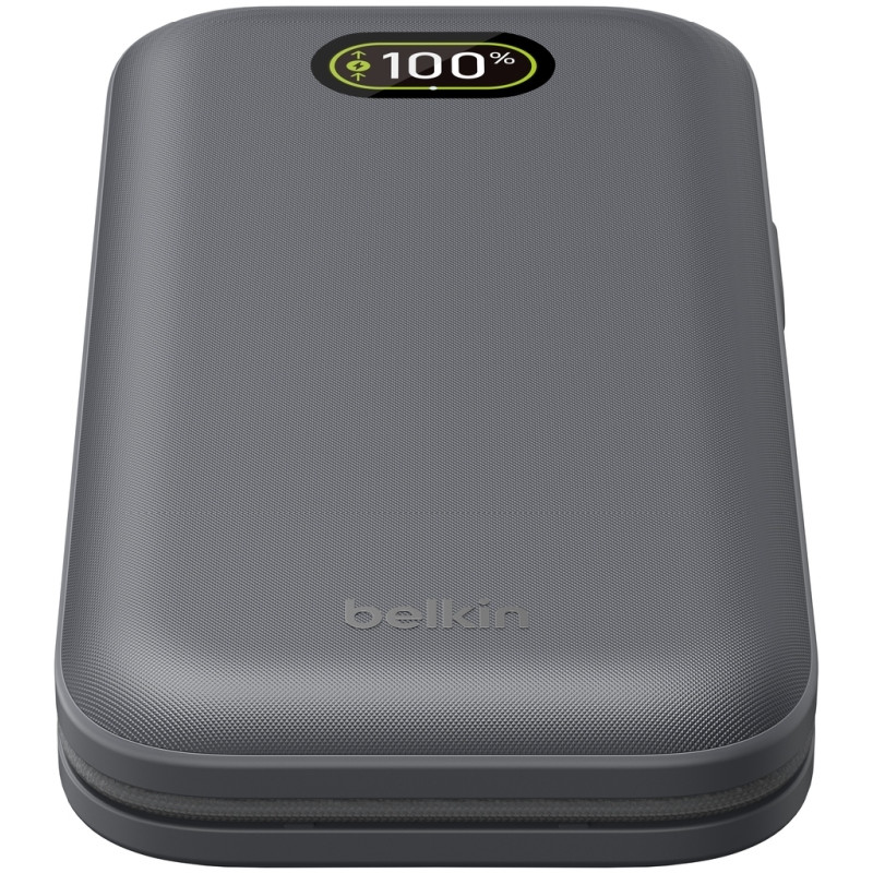 Акумулятор портативний Power Bank Belkin 27000мА·год, з інтегрованим кабелем USB-C, сірий BPB040HQCH