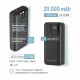 Power Bank ColorWay 20 000 mAh Optimal Power (USB QC3.0 + USB-C PD22.5W) Black