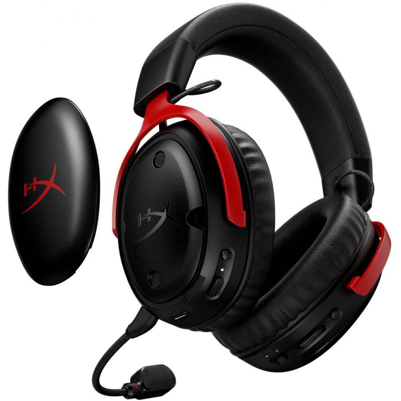Гарнітура ігрова HyperX Cloud III S, WL/USB-A/USB-C, чорно-червоний A59Z0AA