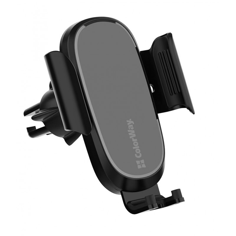 Автомобільний бездротовий зарядний пристрій ColorWay Air Vent Car Wireless Charger 15W Black