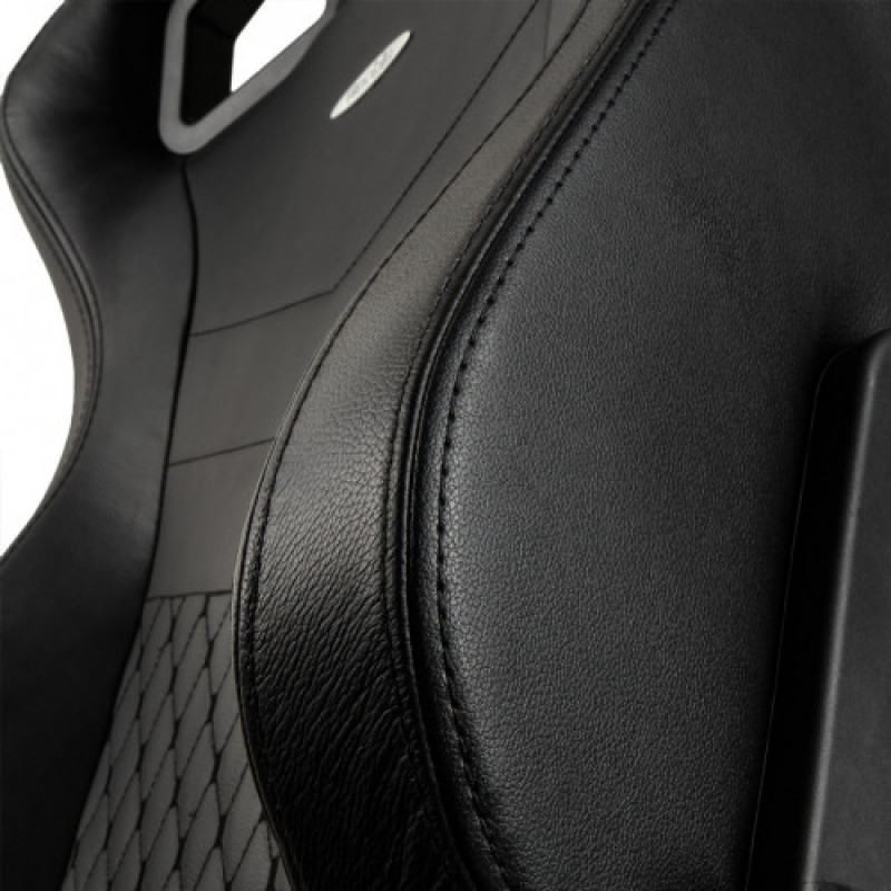 Ігрове крісло Noblechairs EPIC шкіра, чорний NBL-RL-BLA-001