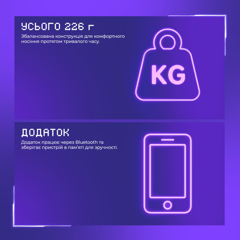 Гарнітура ігрова Proove Gaming Glimmer (APP) (white/purple)