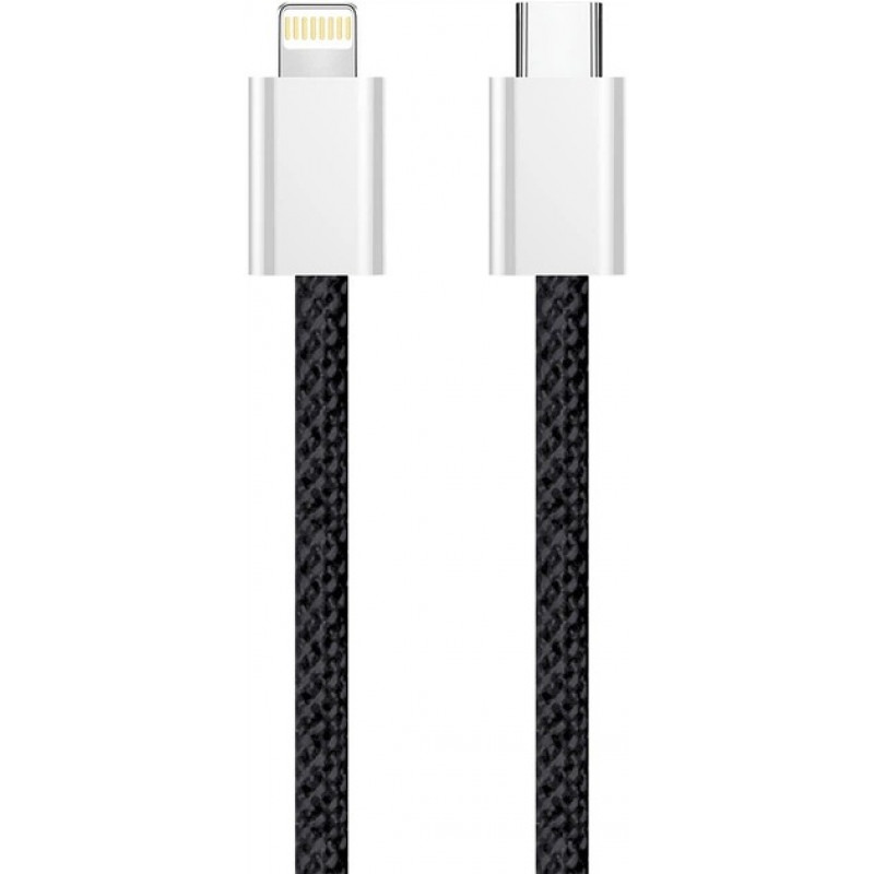 Кабель Colorway Type-C - Apple Lightning (braided cotton) (PD FC 27W) 1м (CW-CBPDCL061-BK)