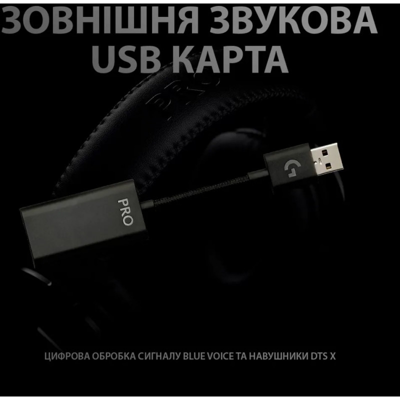 Навушники Logitech G PRO X Gaming Headset + Stand USB Black (991-000358)