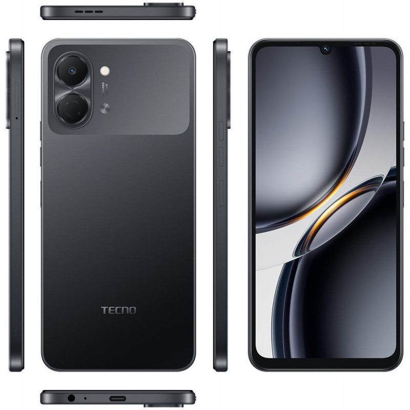 Смартфон TECNO Spark Go 3 (KM3) 4/128ГБ, 2SIM, Ink Black 4894947105272