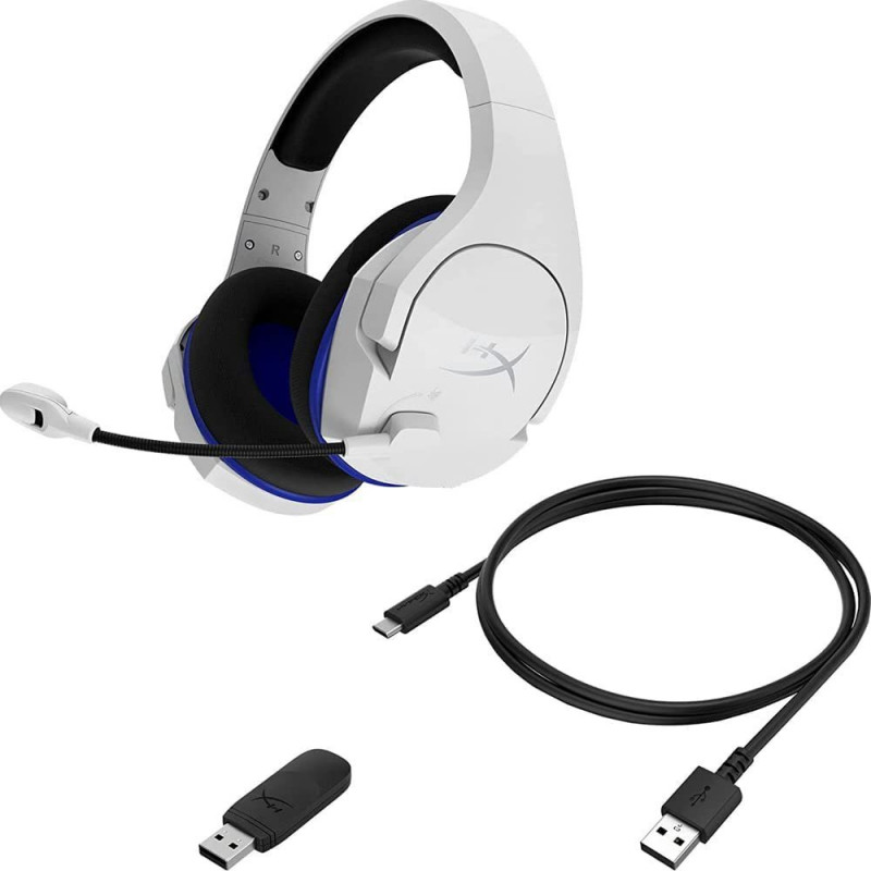 Гарнітура HyperX Cloud Stinger Core PS5/PS4, WL, біло-синій 4P5J1AA