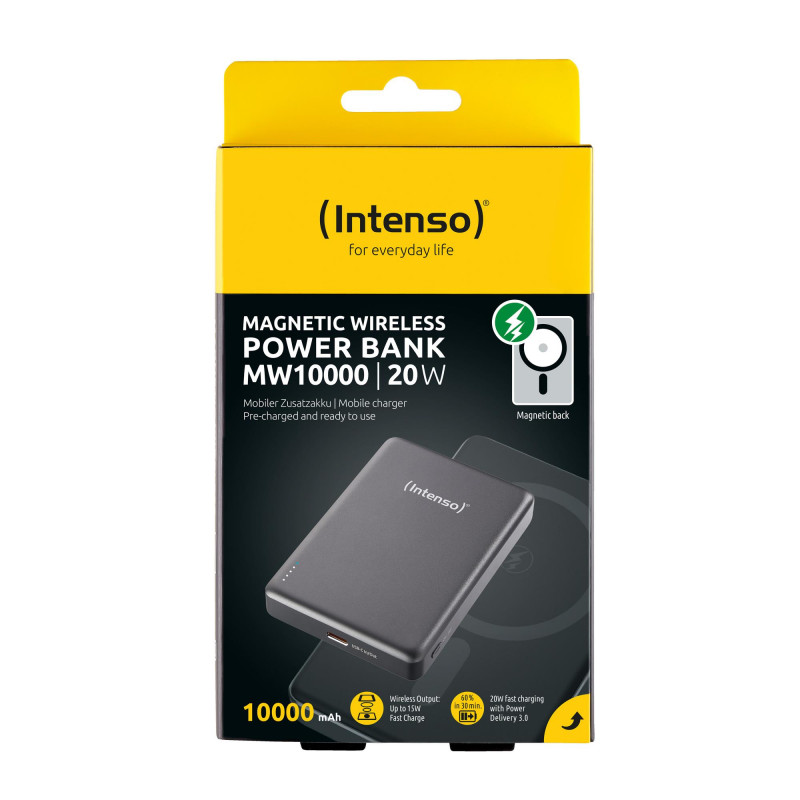 Портативний зарядний пристрій INTENSO USB 10000MAH MAG GREY 7344034