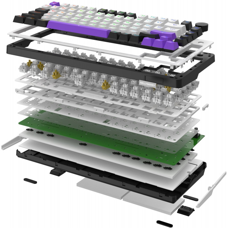 Клавіатура механічна HATOR Hellyberry HK75 White-Violet
