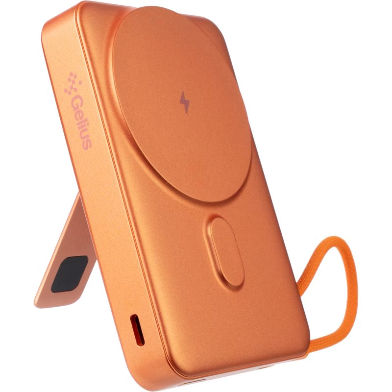 Power Bank Gelius Fluxen GP-PBW120 Magnetic Wireless Charge Qi2 15W 10000mAh Orange