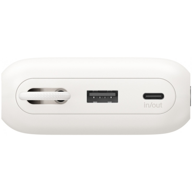 Акумулятор портативний Power Bank Belkin 20000мА·год, з інтегрованим кабелем USB-C, пісочний BPB030H