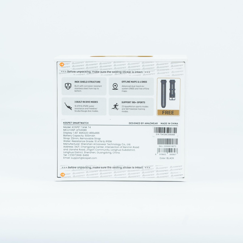 Розумний годинник KOSPET TANK T4 SE BLACK