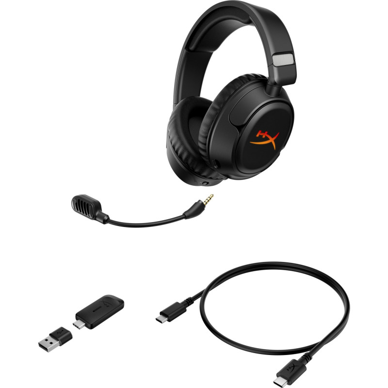Гарнітура ігрова HyperX Cloud Flight 2, WL/USB-A/USB-C, чорний B5VC4AA