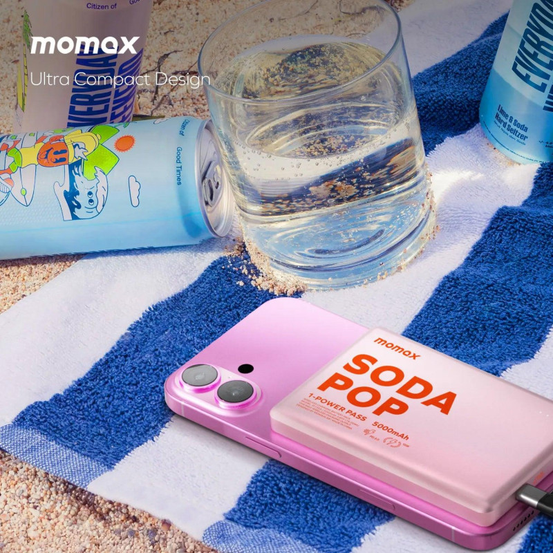 Портативний зарядний пристрій MOMAX WRL 5000MAH PINK IP135AP2
