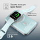 Power Bank ColorWay 10 000 mAh 15W MagSafe & Watch Wireless Aquamarine (USB-C PD 22.5W)