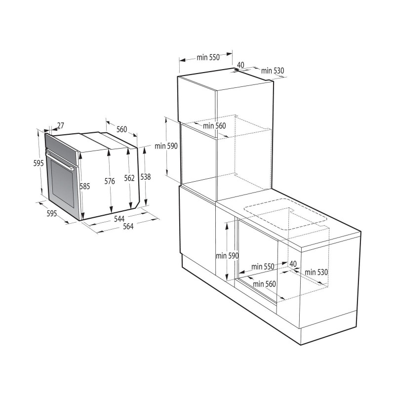 Комплект Gorenje BO6735E05B + GTW641EB