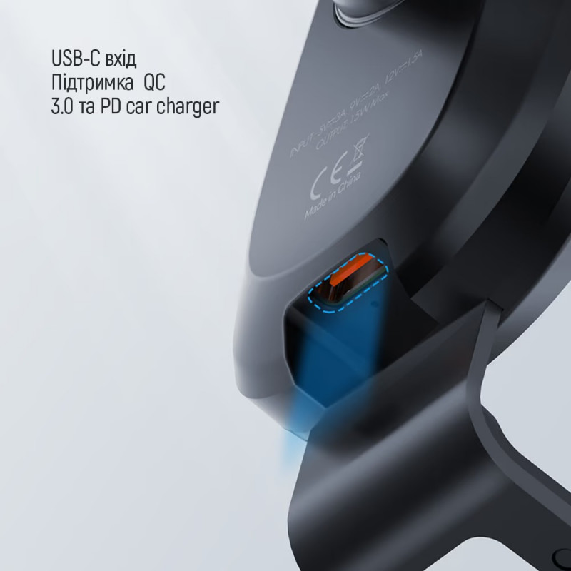 Автомобільний бездротовий зарядний пристрій ColorWay Air Vent Car Wireless Charger 15W Black