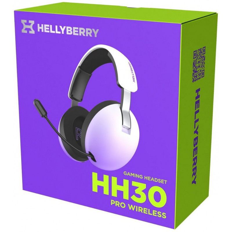 Ігрова гарнітура HATOR Hellyberry HH30 PRO wireless (HH30_PRO_wireless_WV) white-violet gradient