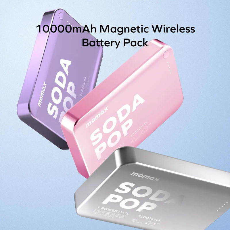 Портативний зарядний пристрій MOMAX WRL 10000MAH PURPLE IP166U