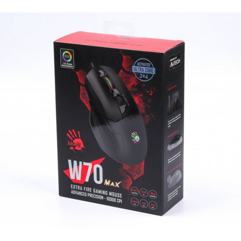 Миша ігрова A4Tech W70 Max Bloody,чорна, Bloody