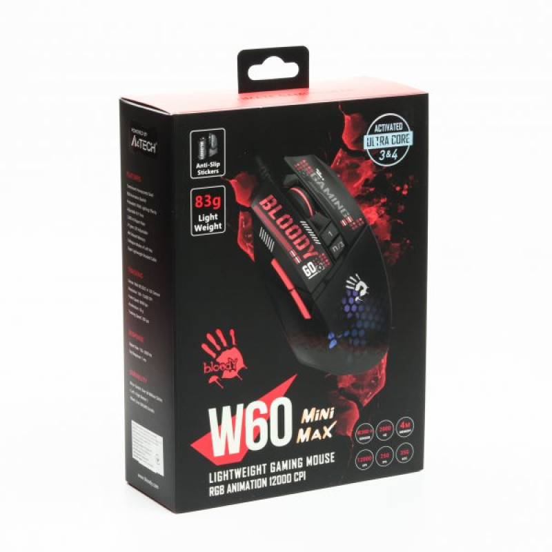 Миша A4Tech Bloody W60 Max Mini Black
