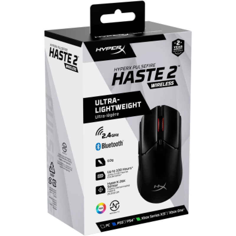 Миша HyperX Pulsefire Haste 2 WL, Black 6N0B0AA