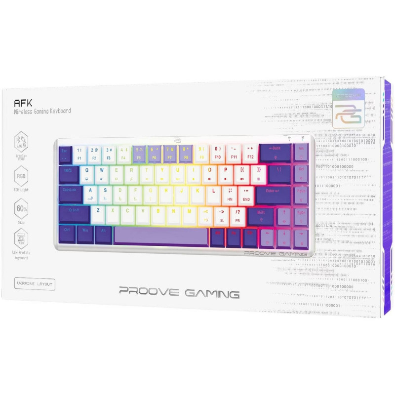 Бездротова клавіатура Proove Gaming AFK (Ukraine Layout) (white)
