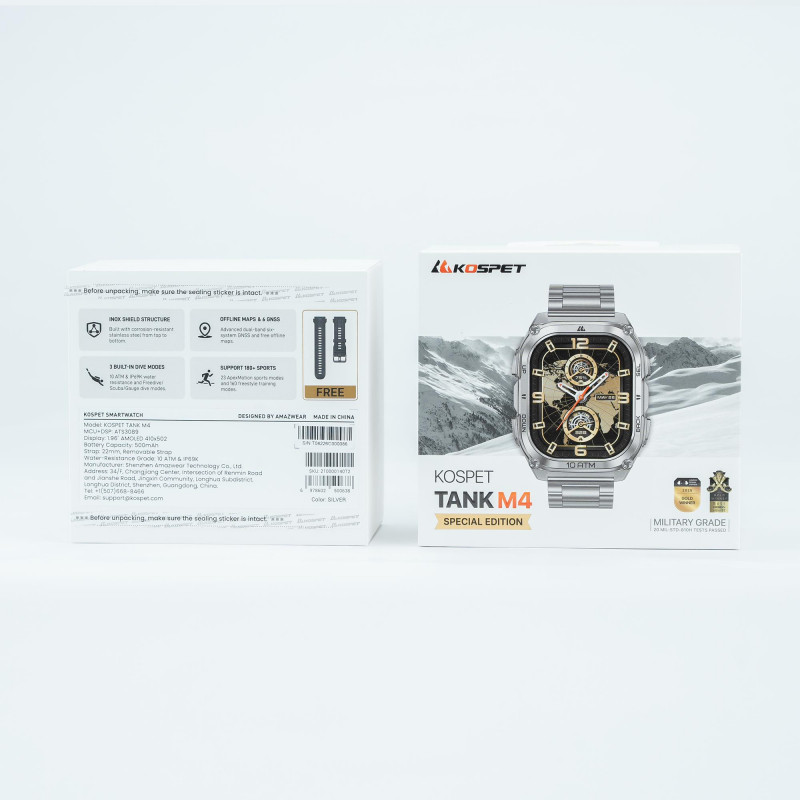 Розумний годинник KOSPET TANK M4 SE SILVER
