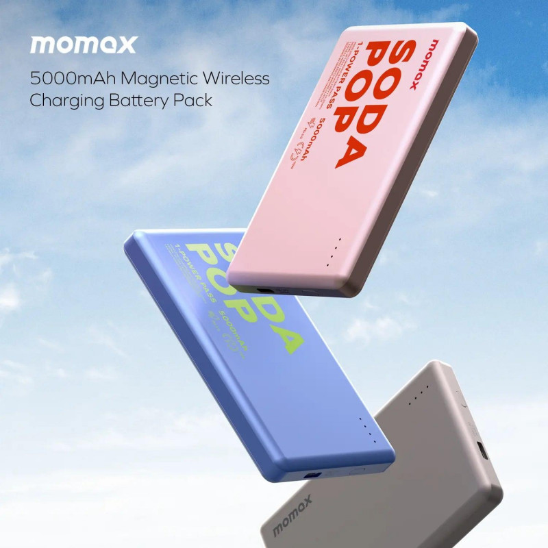 Портативний зарядний пристрій MOMAX WRL 5000MAH PINK IP135AP2