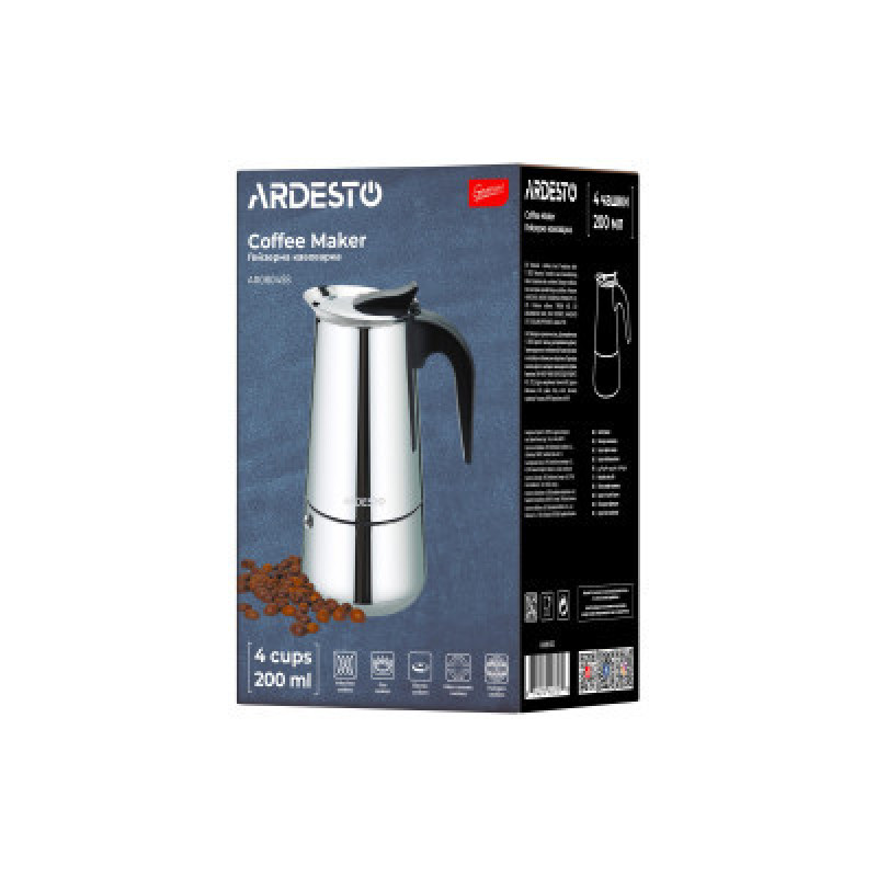 Гейзерна кавоварка Ardesto Gemini Apulia 4 чашки