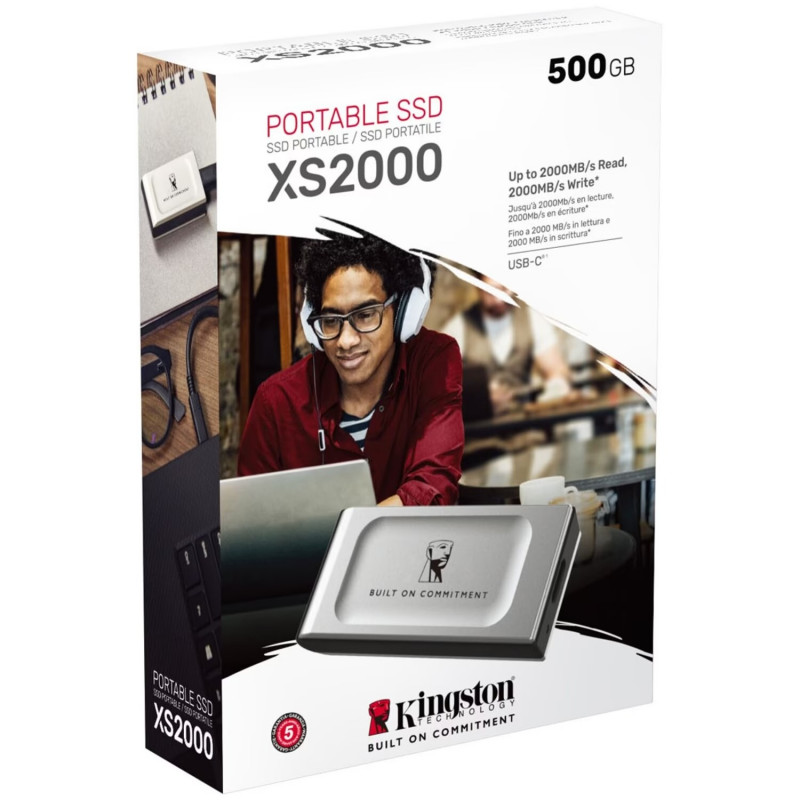 SSD Kingston XS2000 BOC 500GB USB 3.2 Gen2 (2x2) Type-C 3D NAND