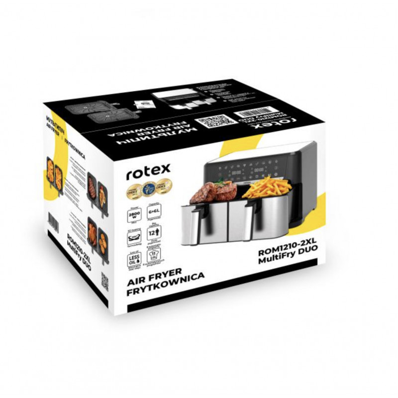 Мультипіч-фритюрниця Rotex ROM1210-2XL MulltiFry Duo (12л)