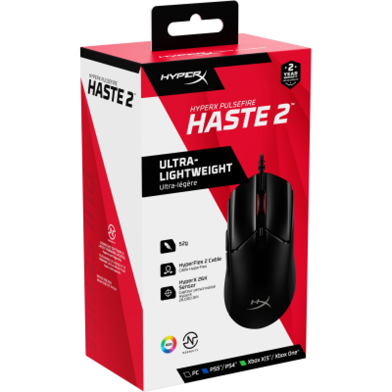 Миша HyperX Pulsefire Haste 2 USB, Black 6N0A7AA
